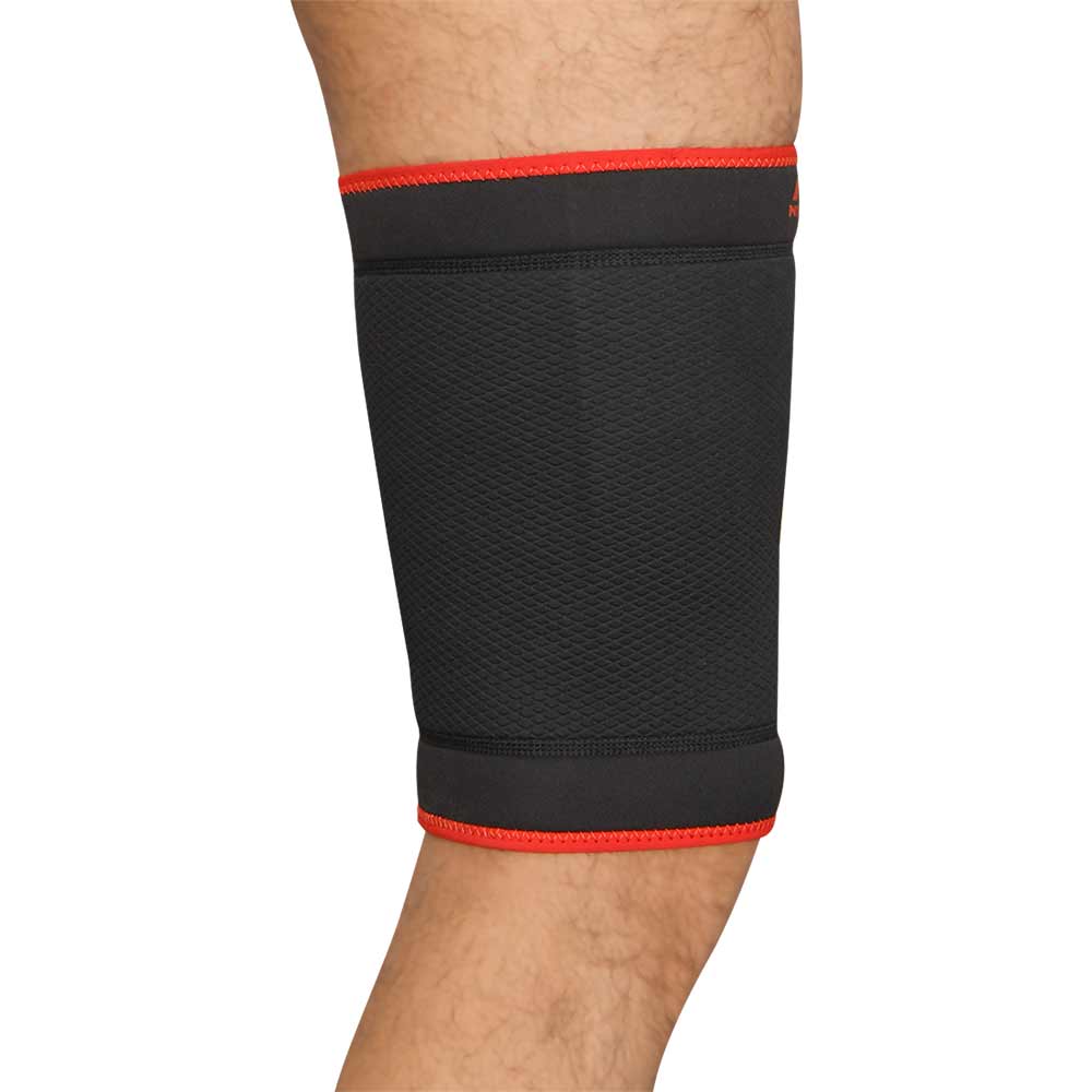 3 - Nivia Orthopedic Thigh Support Slip-In (RB-10),  Black-Red  Medium 