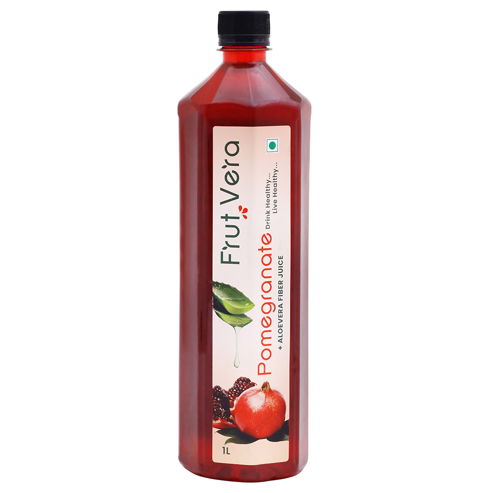 1 - FrutVera Pomegranate + Aloevera Fiber Juice,  Unflavoured  1 L 