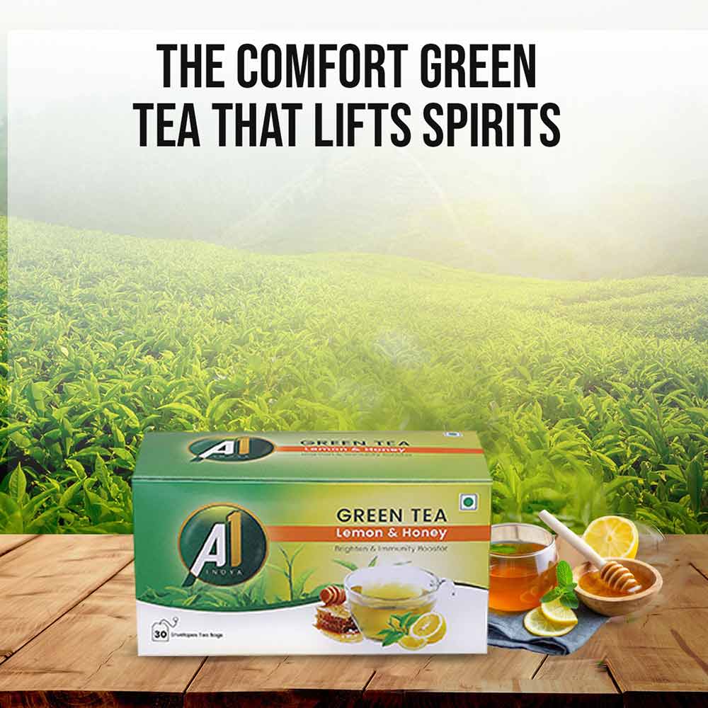 8 - A1 Indya Green Tea,  30 Tea Bag(s)  Lemon & Honey 