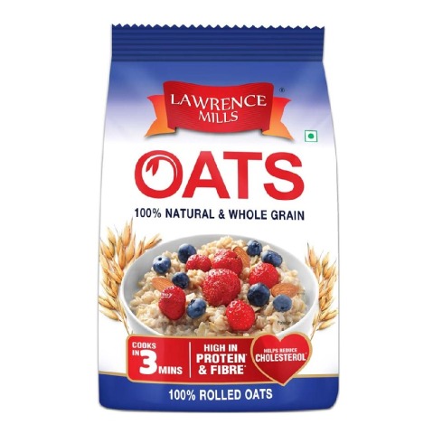 1 - Lawrence Mills Oats,  1 kg  100% Natural & Whole Grain 