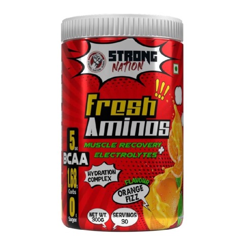 1 - Strong Nation Supps Fresh Aminos,  0.66 lb  30 Servings  Orange Fizz 