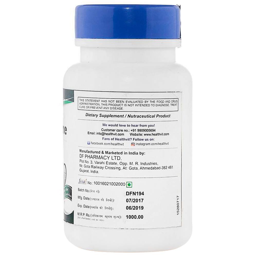 Healthvit L-Arginine (500mg),  60 capsules 