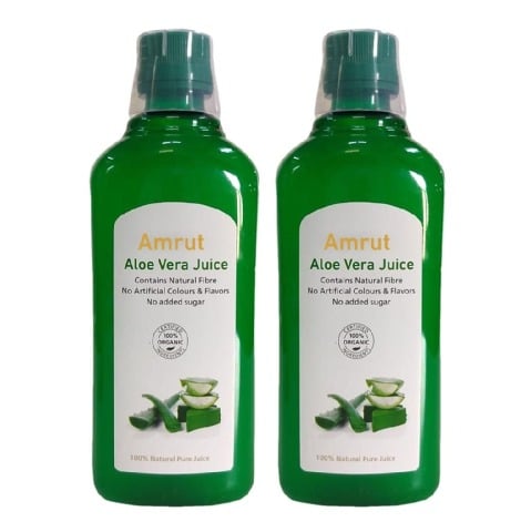 1 - Amrut Aloe Vera Juice,  1 L  Unflavoured (Pack Of 2) 