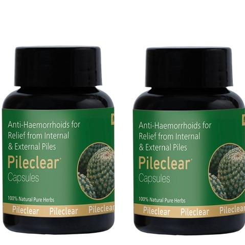 1 - Pileclear Anti-Haemorrhoids for Relief from Piles (Pack Of 2), 10 capsules
