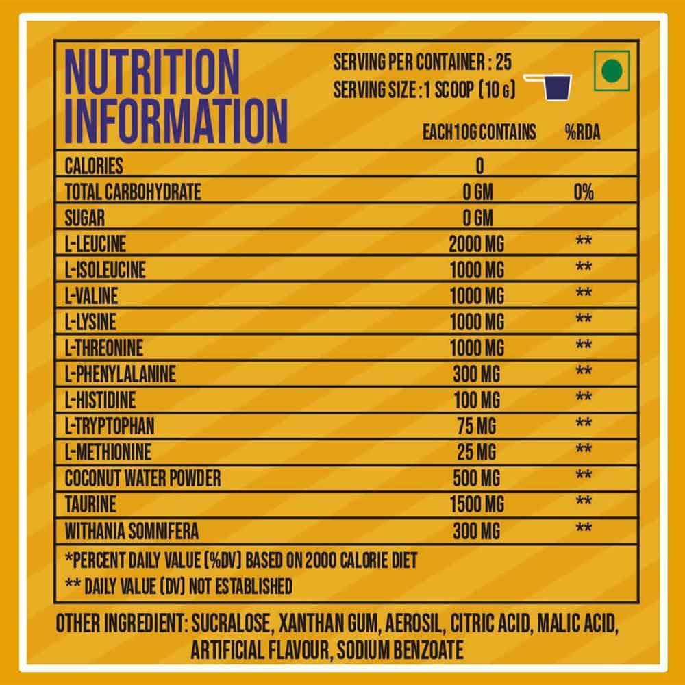 4 - Leopard Nutrition Advanced EAA,  Blueberry  0.55 lb  25 Servings 