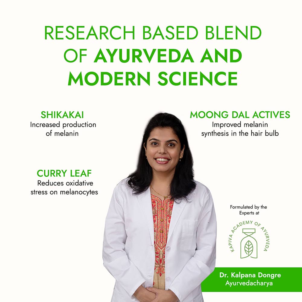 5 - Kapiva Curry Leaf Grey Control Hair Oil,  200 ml  Hair Darkening 