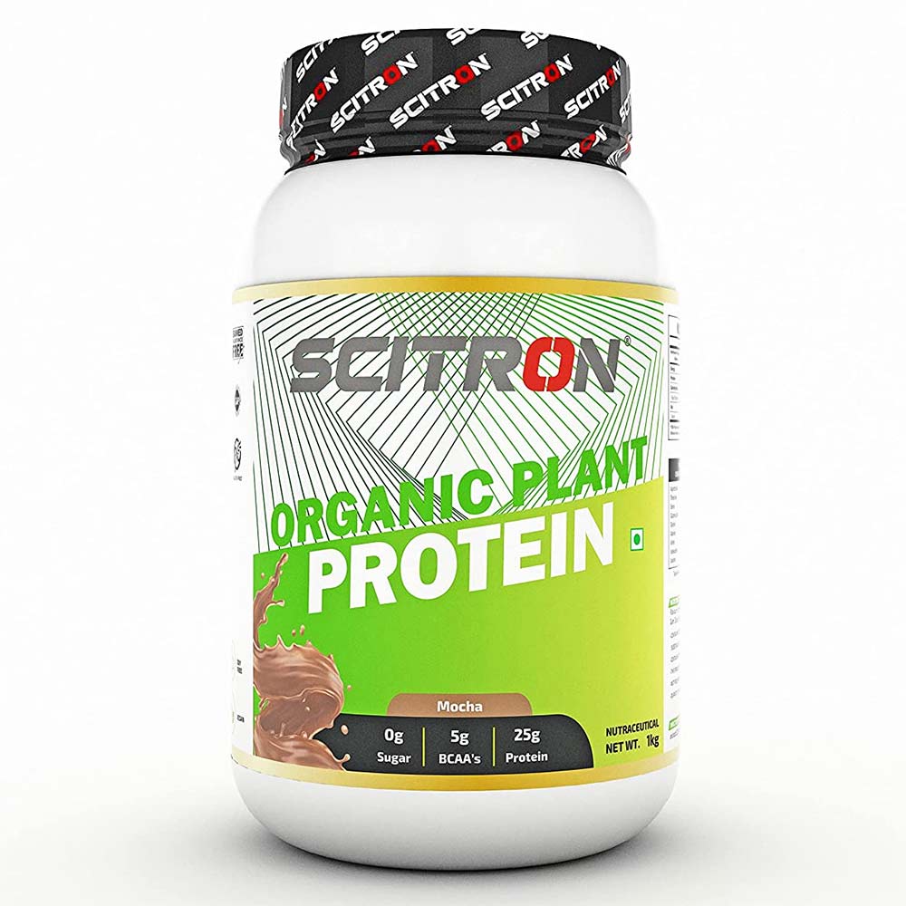1 - Scitron Organic Plant Protein,  2.2 lb  Mocha 