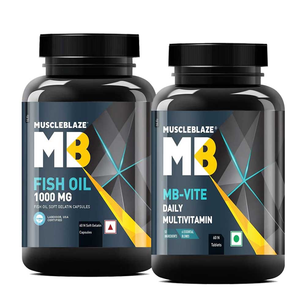 MuscleBlaze Fish Oil & MB-VITE 60 tabs Combo