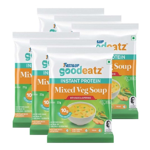 1 - Fast & Up GoodEatz Mixed Veg Soup,  22 g  Unflavoured (Pack of 6) 