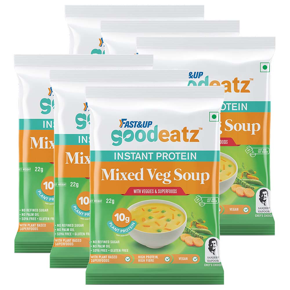 1 - Fast & Up GoodEatz Mixed Veg Soup,  22 g  Unflavoured (Pack of 6) 
