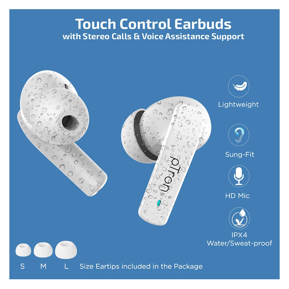 3 - Ptron Basspods 992,  White 