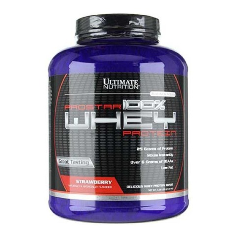 Ultimate Nutrition Prostar 100% Casein Protein,  5 lb  Strawberry 