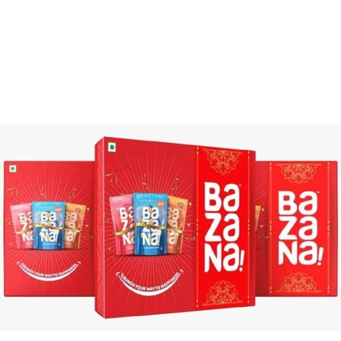 Bazana Roasted Salted Cashew, Almonds & Cranberry Gift Pack,  Unflavoured  3 Piece(s)/Pack 