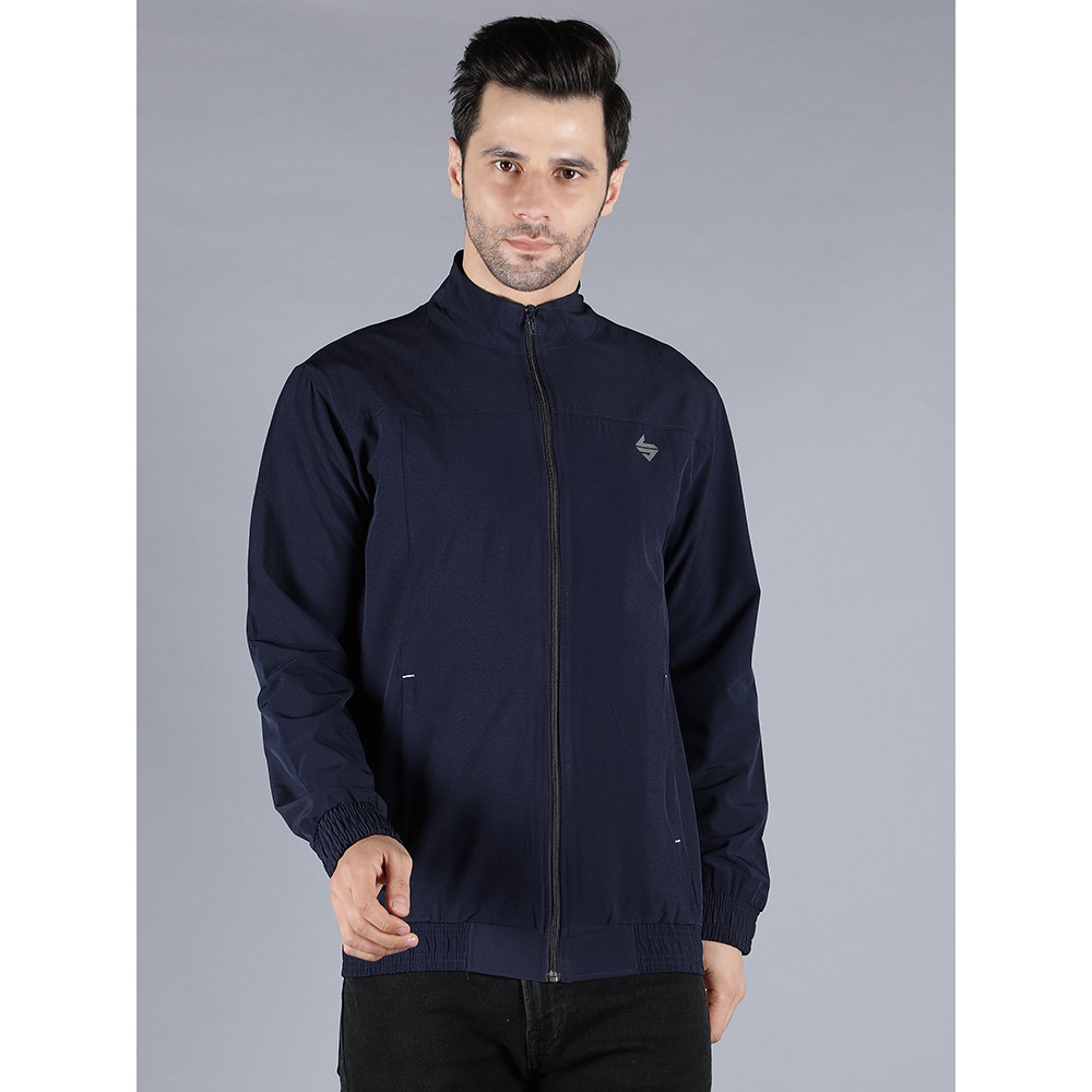 5 - John Ally Winter Gym Jacket for Men,  Navy Blue  Large 