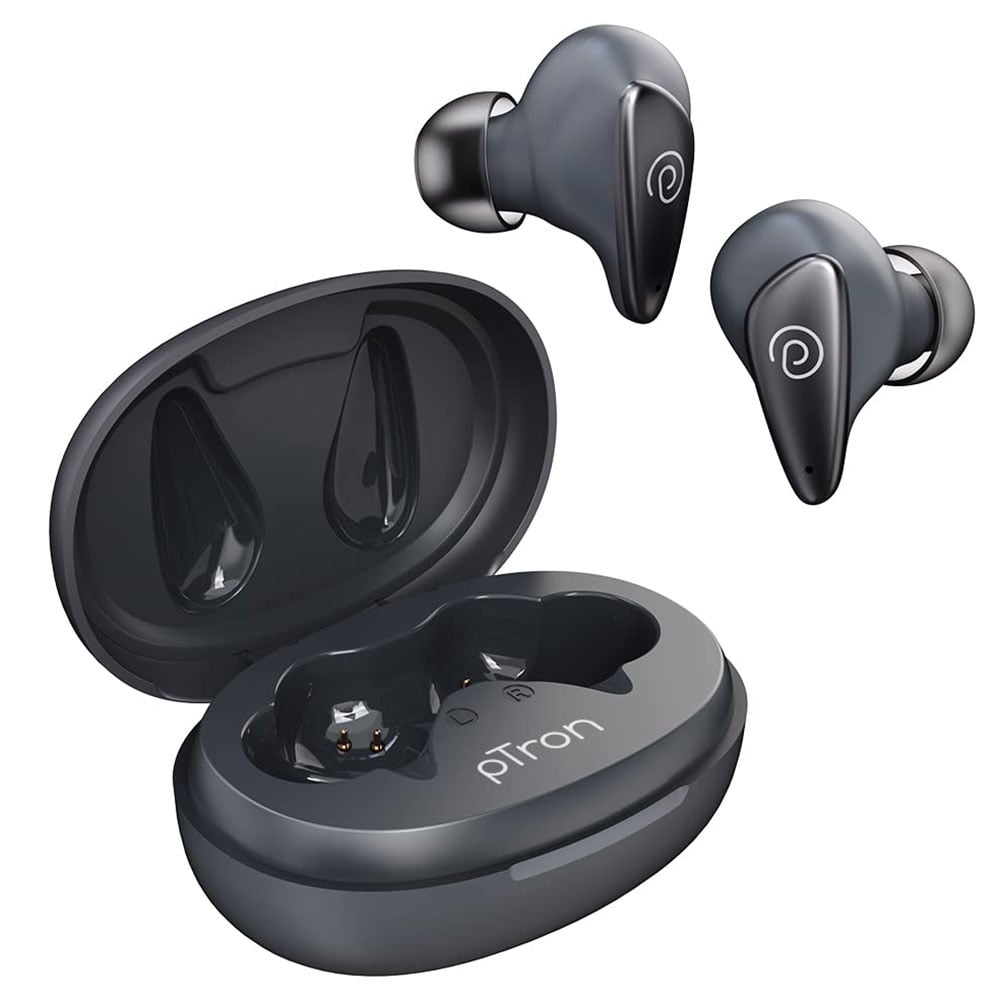 1 - Ptron Bassbuds Wave ENC TWS,  Grey 