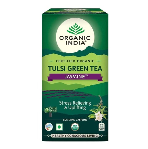 1 - Organic India Tulsi Green Tea,  25 Piece(s)/Pack  Jasmine 