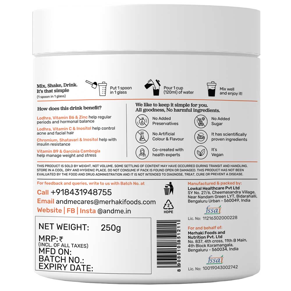 2 - andMe PCOS Drink,  250 g  Mixed Berries 