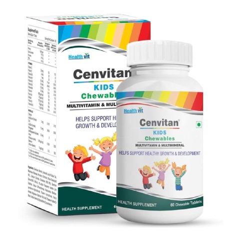 1 - Healthvit Cenvitan Kids Multivitamin & Multimineral, 60 chewable tablet(s) Orange