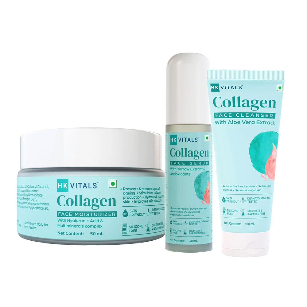 HK Vitals Collagen Face Moisturizer & Cleanser & Serum Combo by HealthKart