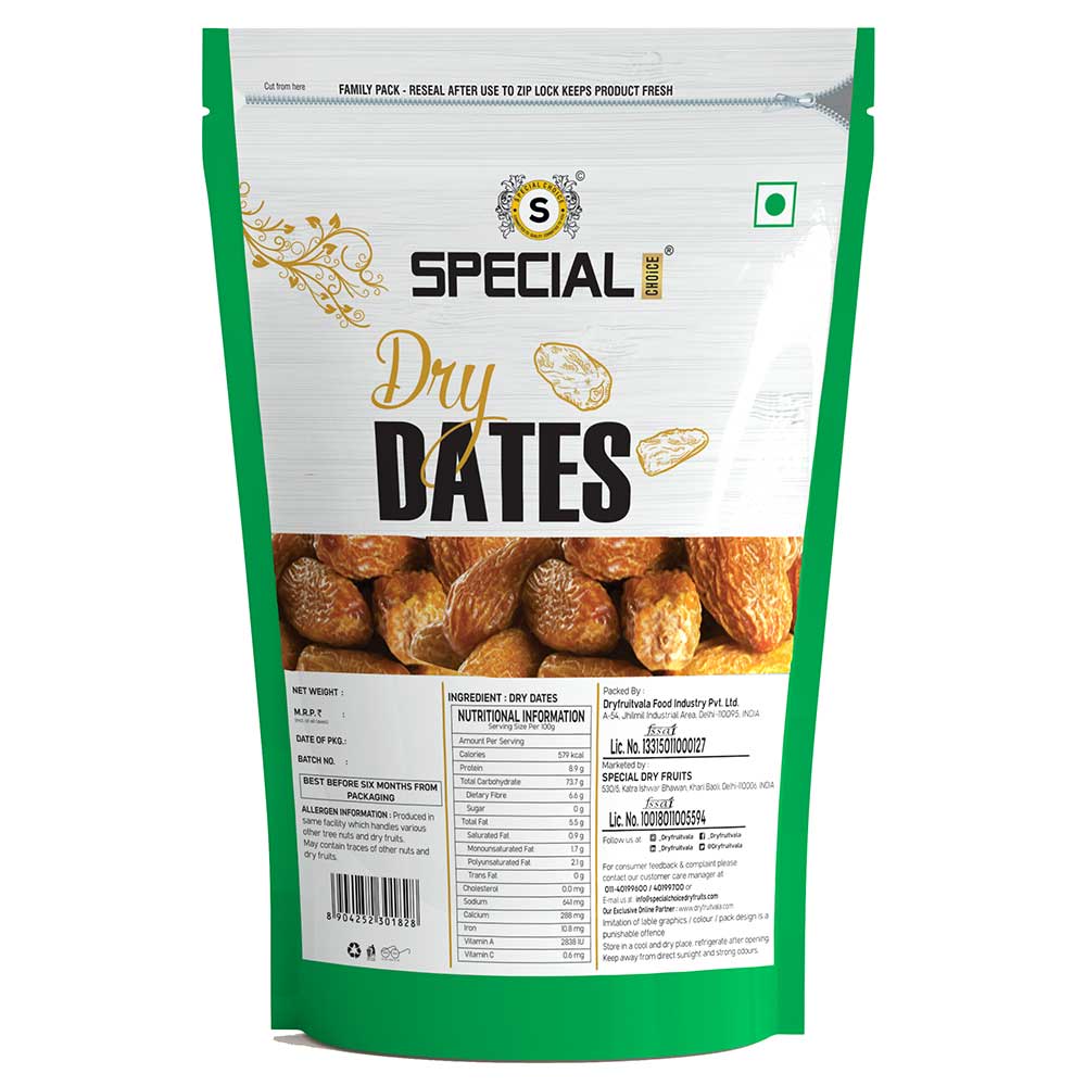 2 - Special Choice Dry Dates (Chuara),  1 kg  Unflavoured Tiger (Pack of 2) 
