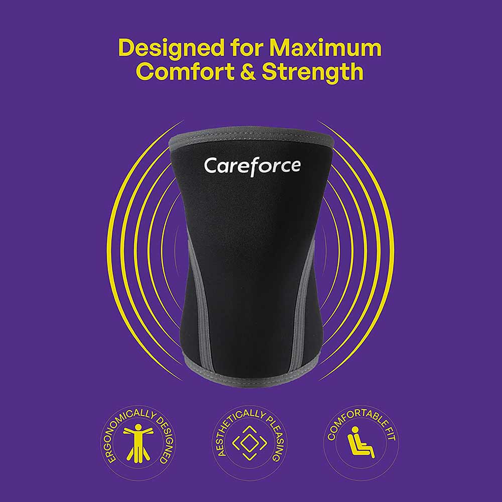 3 - Careforce Knee Cap for Men,  Black  Extra Large 