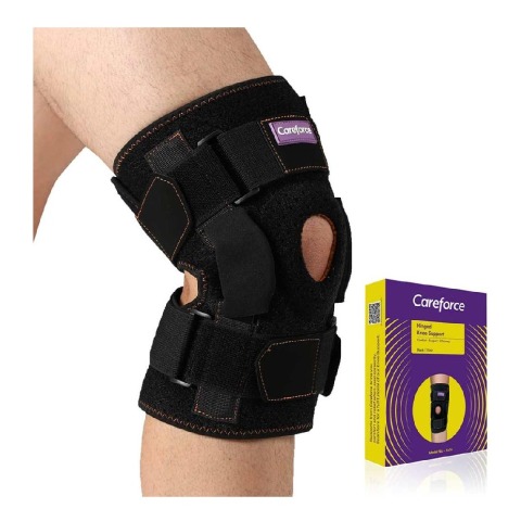 1 - Careforce Hinged Knee Support,  Black  Small-Medium 