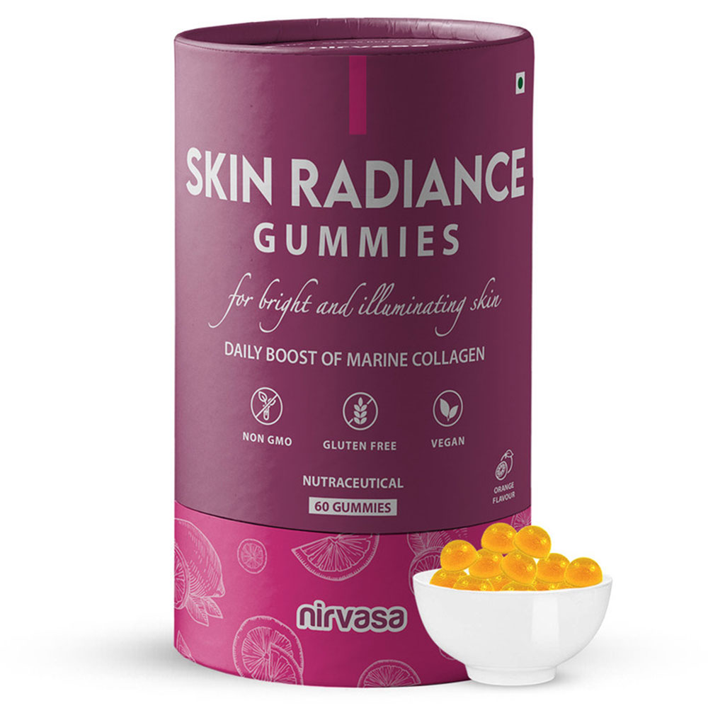 2 - Nirvasa Skin Radiance,  60 gummies  Orange ((Pack of 2) 
