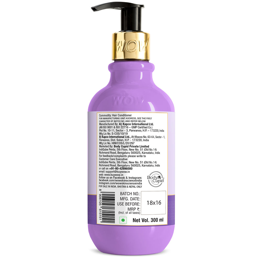 3 - WOW Skin Science Rice Water and Lavender Conditioner,  300 ml  for Brittle & Damaged Hair 