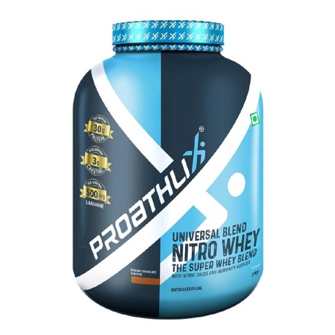 1 - Proathlix Nitro Whey Protein,  4.4 lb  Belgian Chocolate 