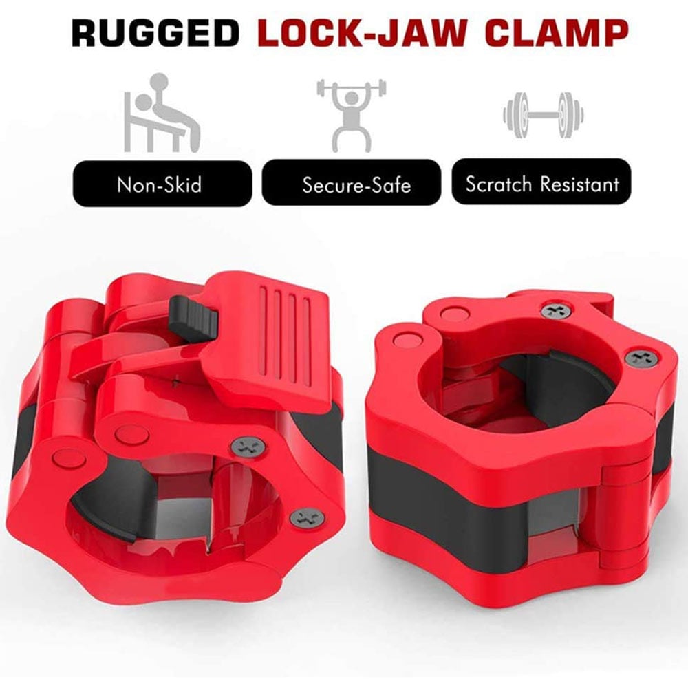 4 - BULLAR 4 Feet Olympic Barbell Rod,  Silver (Clamp Lock) 