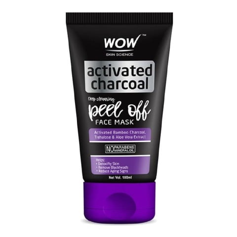 1 - WOW Skin Science Activated Charcoal Peel Off Face Mask,  100 ml  for All Skin Types 