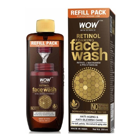 1 - WOW Skin Science Retinol Foaming Face Wash,  200 ml  Refill Pack 