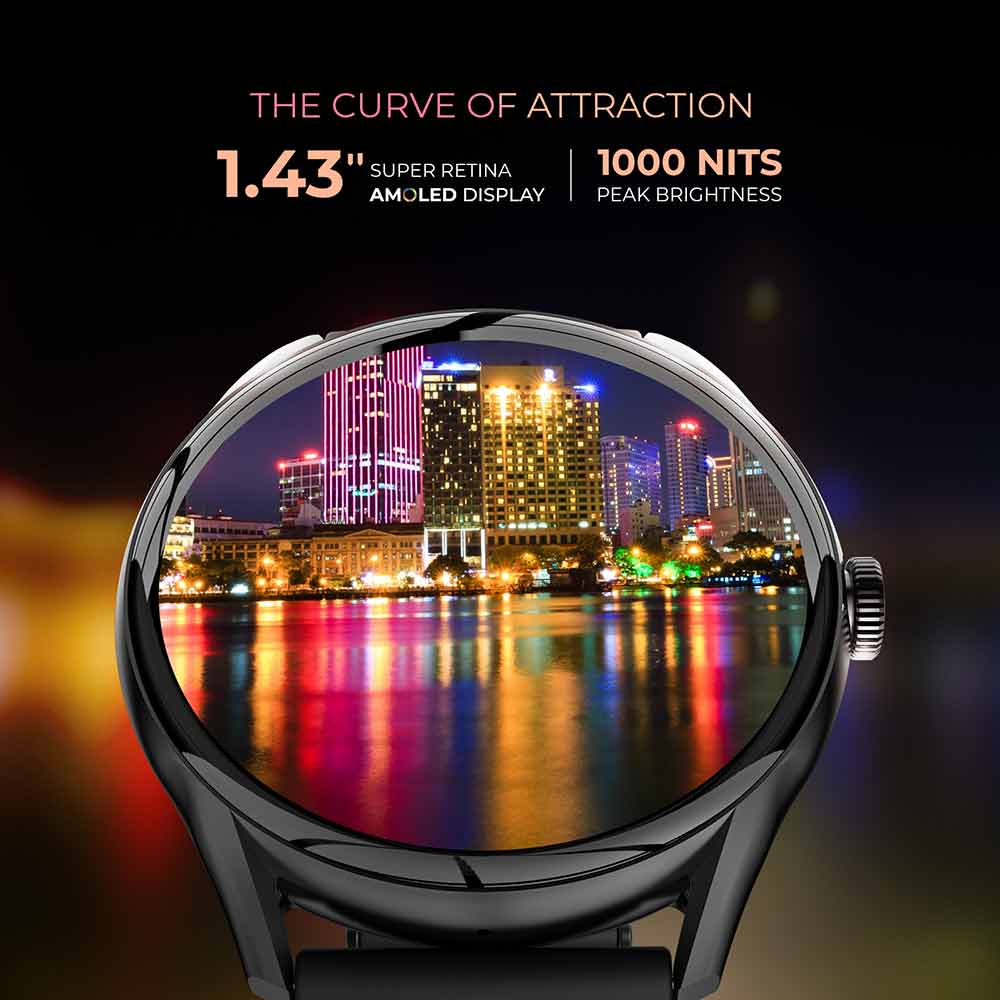 1 - beatXP Vega Smartwatch,  Black 