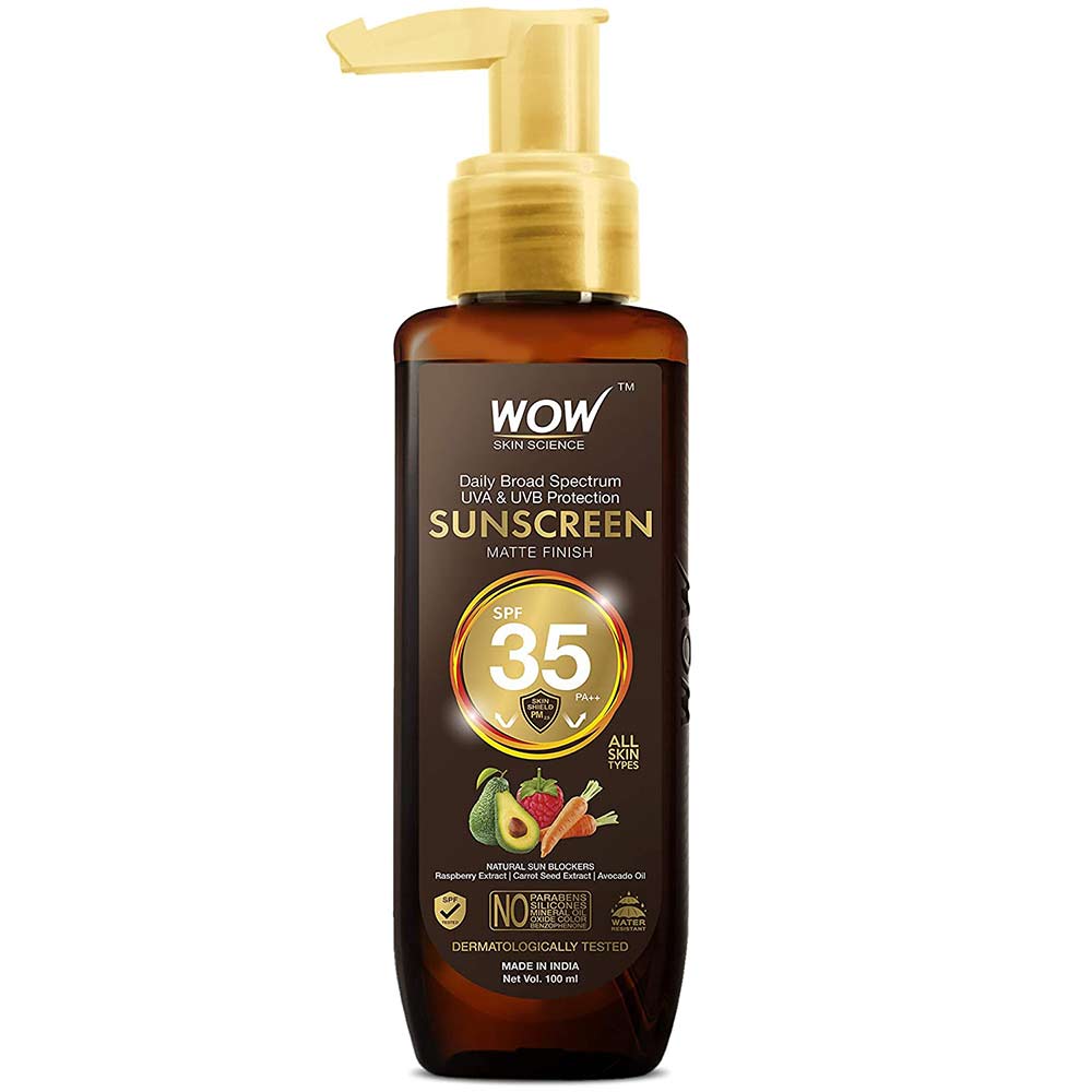 1 - WOW Skin Science Sunscreen Matte Finish,  100 ml  with SPF 35 PA++ 
