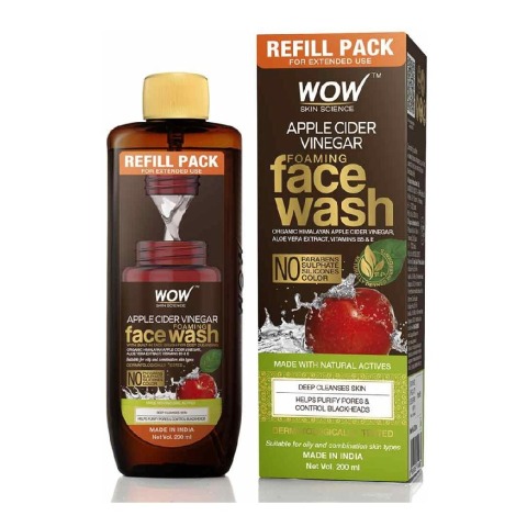 1 - WOW Skin Science Apple Cider Vinegar Foaming Face Wash, 200 ml Refill Pack