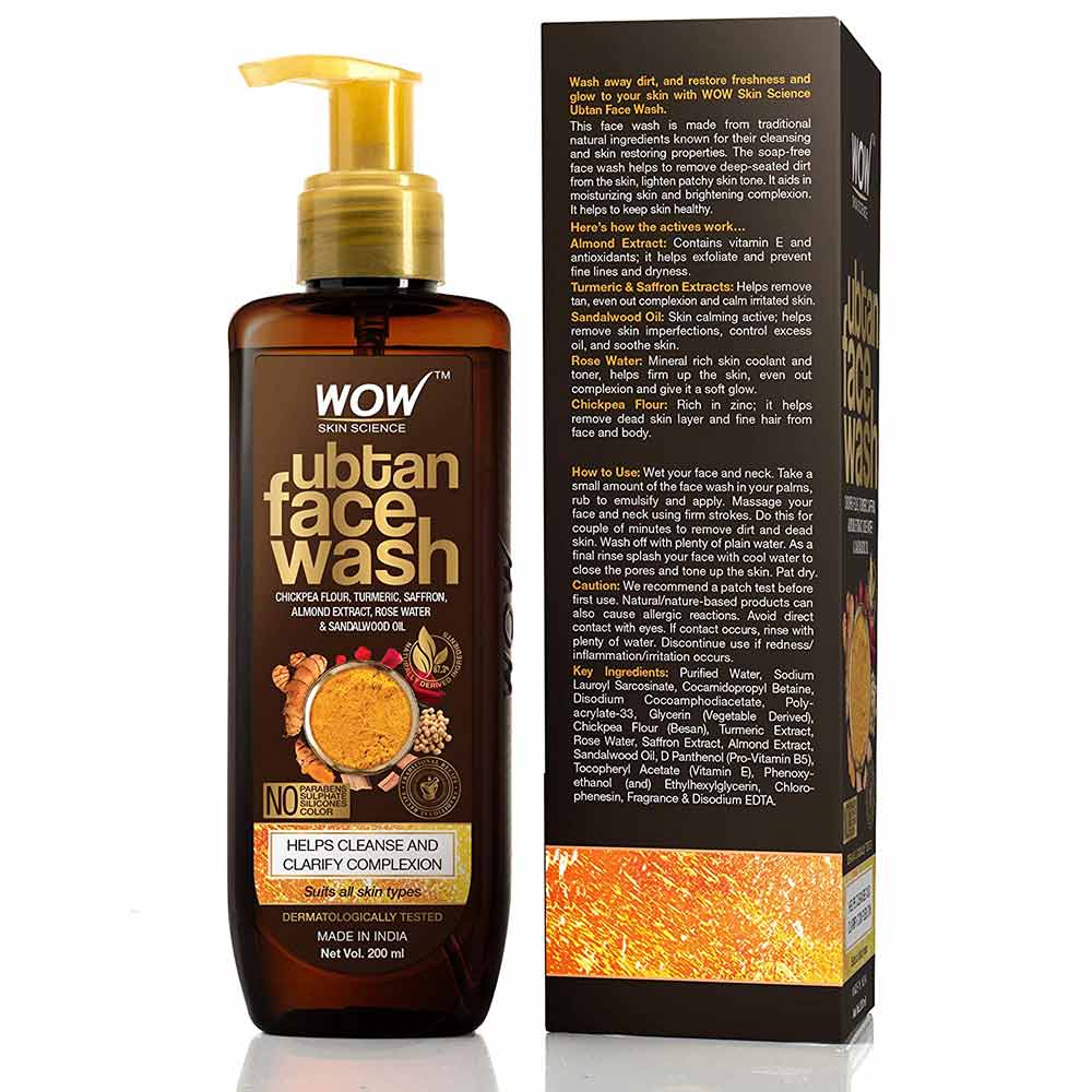2 - WOW Skin Science Ubtan Face Wash,  200 ml  for All Skin Types 