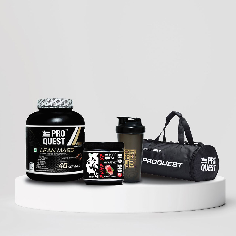 Proquest Lean Mass 6.6lb & Pump Up Pre workout 0.66lb Combo,  2 Piece(s)/Pack  Milk Chocolate & Watermelon (Shaker with Free Bag) 