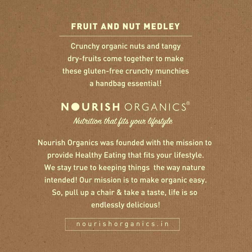 3 - Nourish Organics Fruit and Nut Medley,  Unflavoured  1 Piece(s)/Pack 