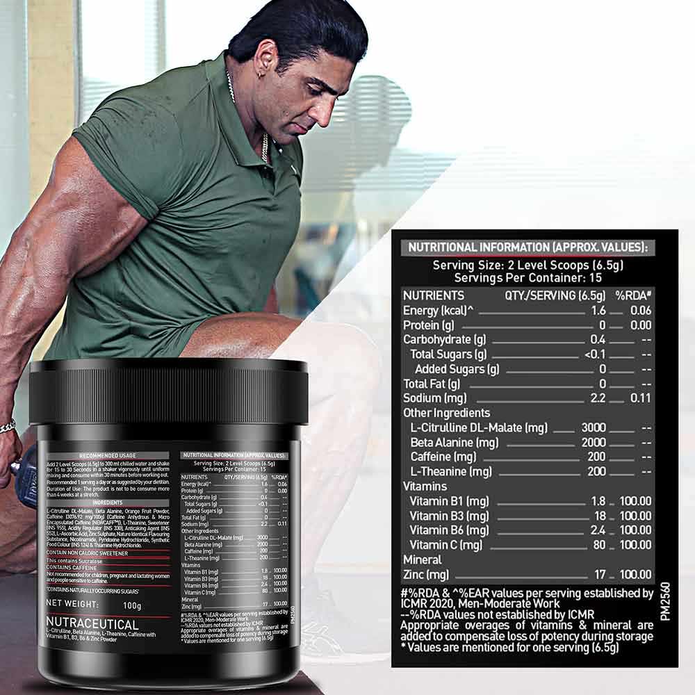 MuscleBlaze Creatine Monohydrate & PRE Workout Xtreme 0.22 lb & Fish Oil & MB-VITE 30 Tabs Combo