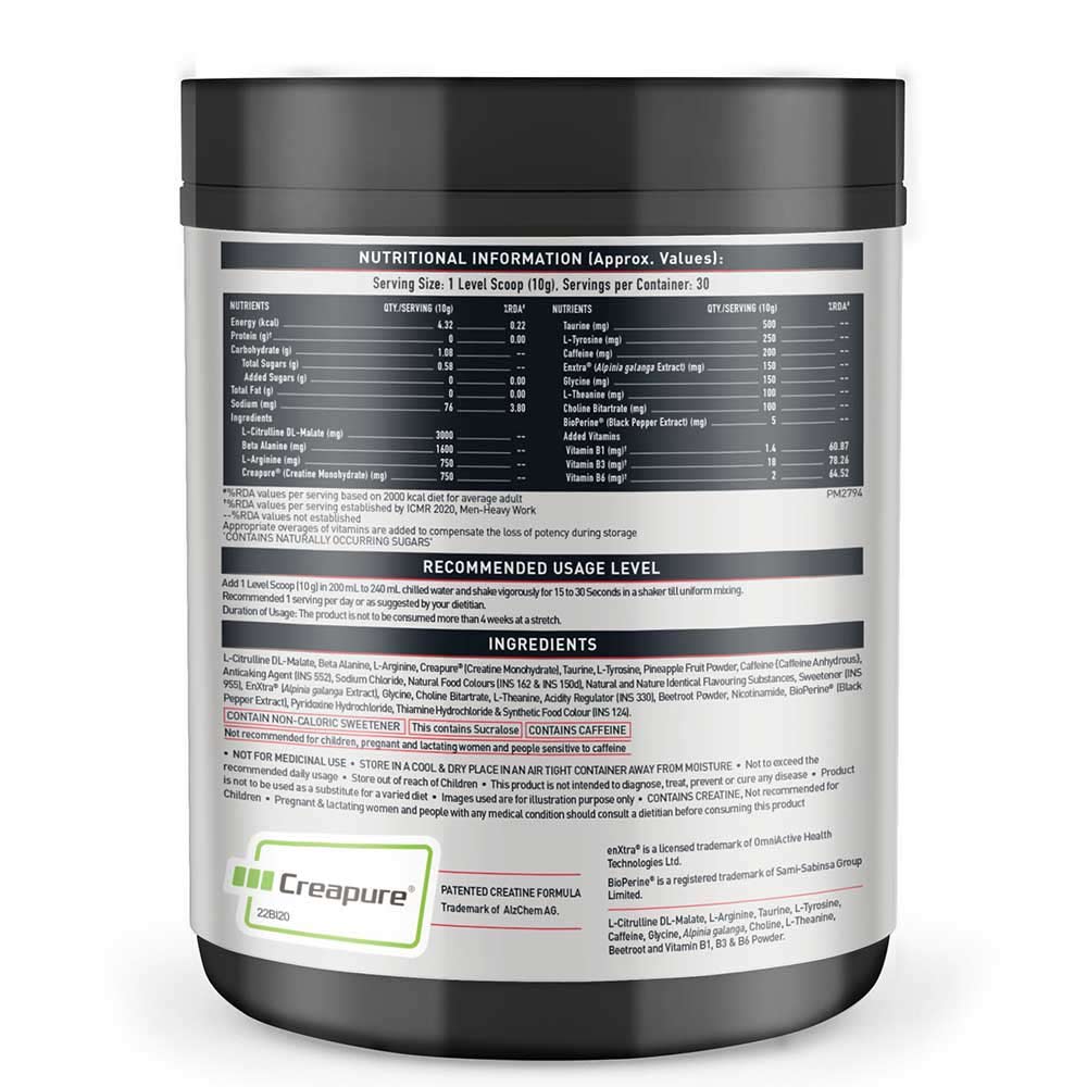 MuscleBlaze Creatine Monohydrate 0.22 lb & Pre Workout WrathX 0.66 lb Combo
