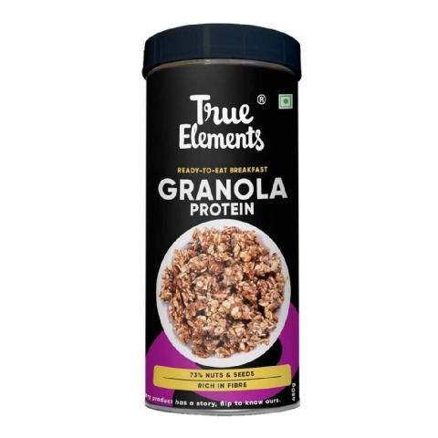True Elements Ready-To-Eat Protein Granola,  Seeds & Nuts  450 g 
