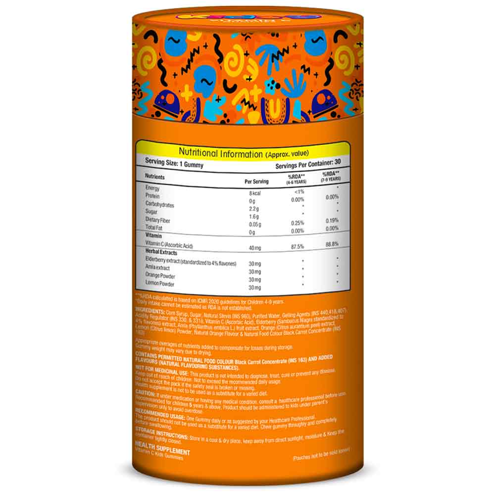 8 - Mom & World Kidsy Vitamin C,  30 gummies  Orange 
