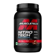 MuscleTech NitroTech Whey Protein, 910 g (2 lb), Milk Chocolate