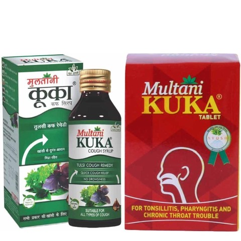 1 - Multani Kuka Cough Syrup 100 ml & Kuka 100 Tablets Combo,  2 Piece(s)/Pack 
