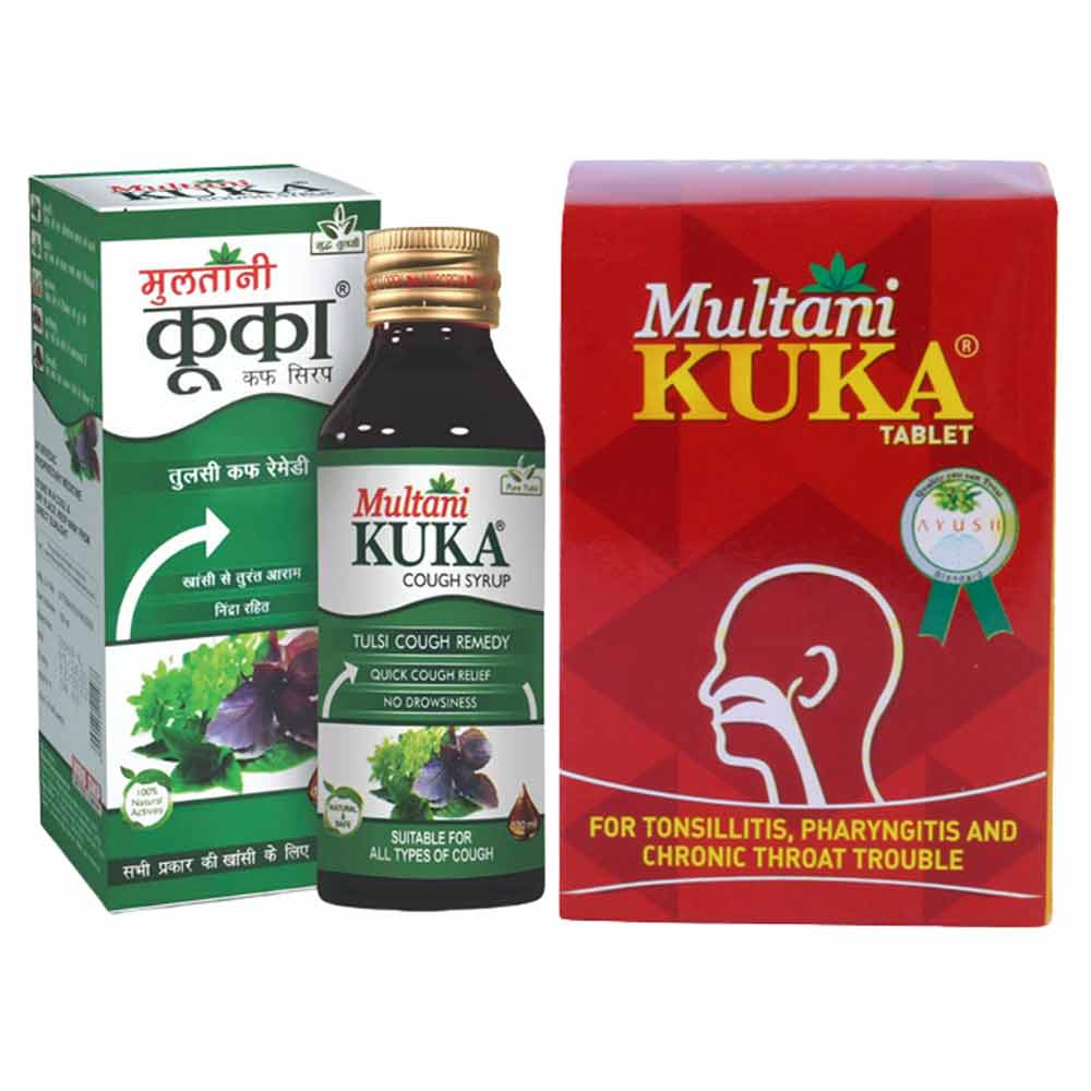 1 - Multani Kuka Cough Syrup 100 ml & Kuka 100 Tablets Combo,  2 Piece(s)/Pack 