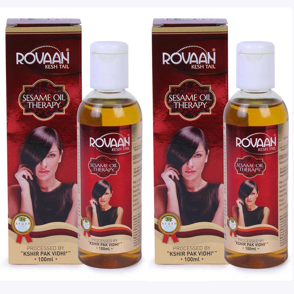 1 - Multani Rovaan Kesh Tail,  100 ml  Sesame Oil Therapy (Pack of 2) 