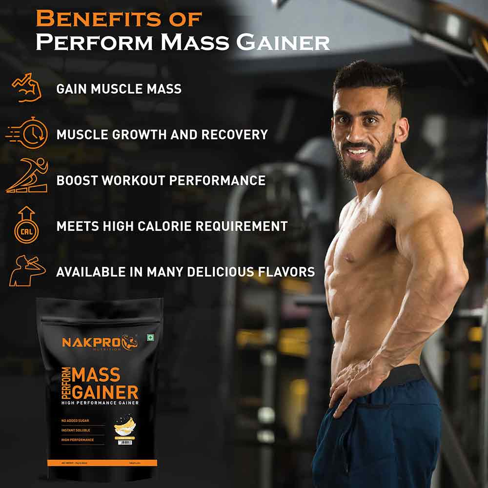 7 - Nakpro Perform Mass Gainer,  2.2 lb  Cookies & Cream (Pack of 5) 