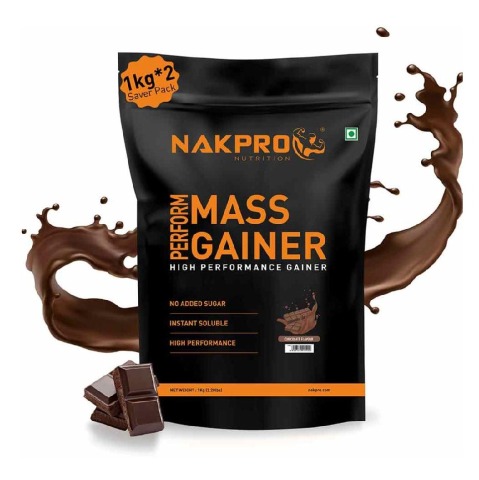 1 - Nakpro Perform Mass Gainer,  2.2 lb  Chocolate (Pack of 2) 