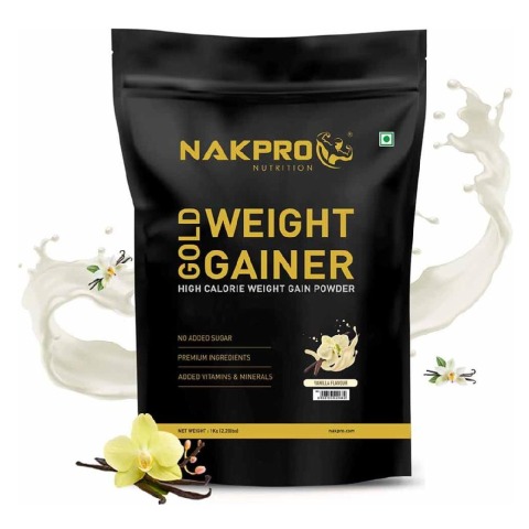 1 - Nakpro Gold Weight Gainer,  2.2 lb  Vanilla 