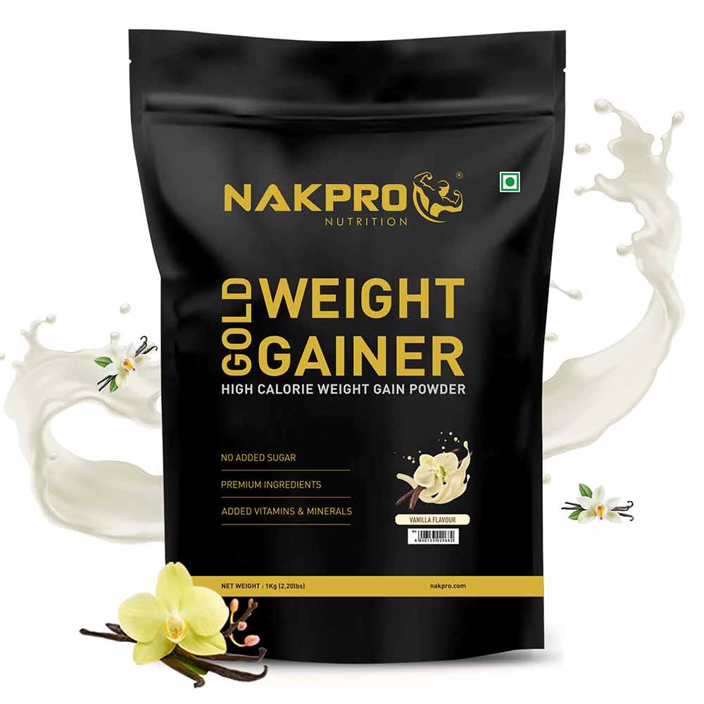 1 - Nakpro Gold Weight Gainer,  2.2 lb  Vanilla 